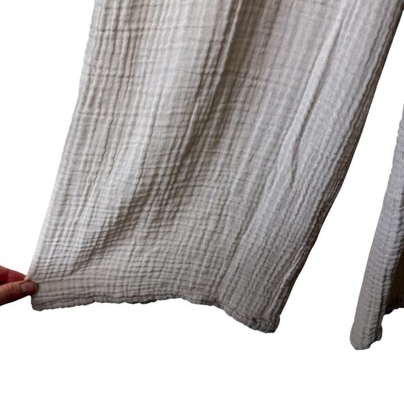 MICHAEL STARS Medina Smocked Waist Cropped Pant Cement Large NWT - Picture 3 of 10